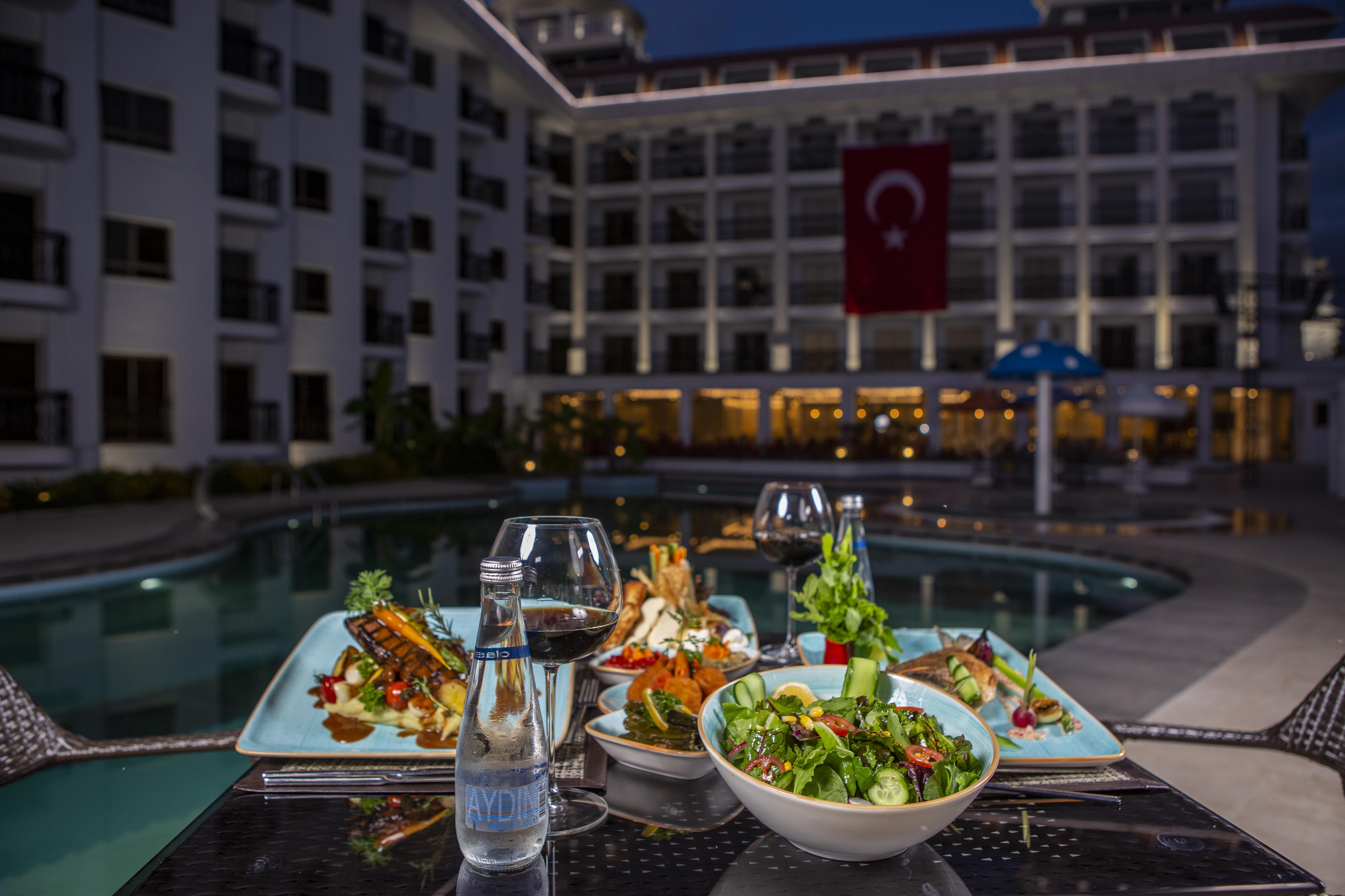 Blue Marlin Deluxe Spa & Resort Konakli Exterior photo Turkish cuisine