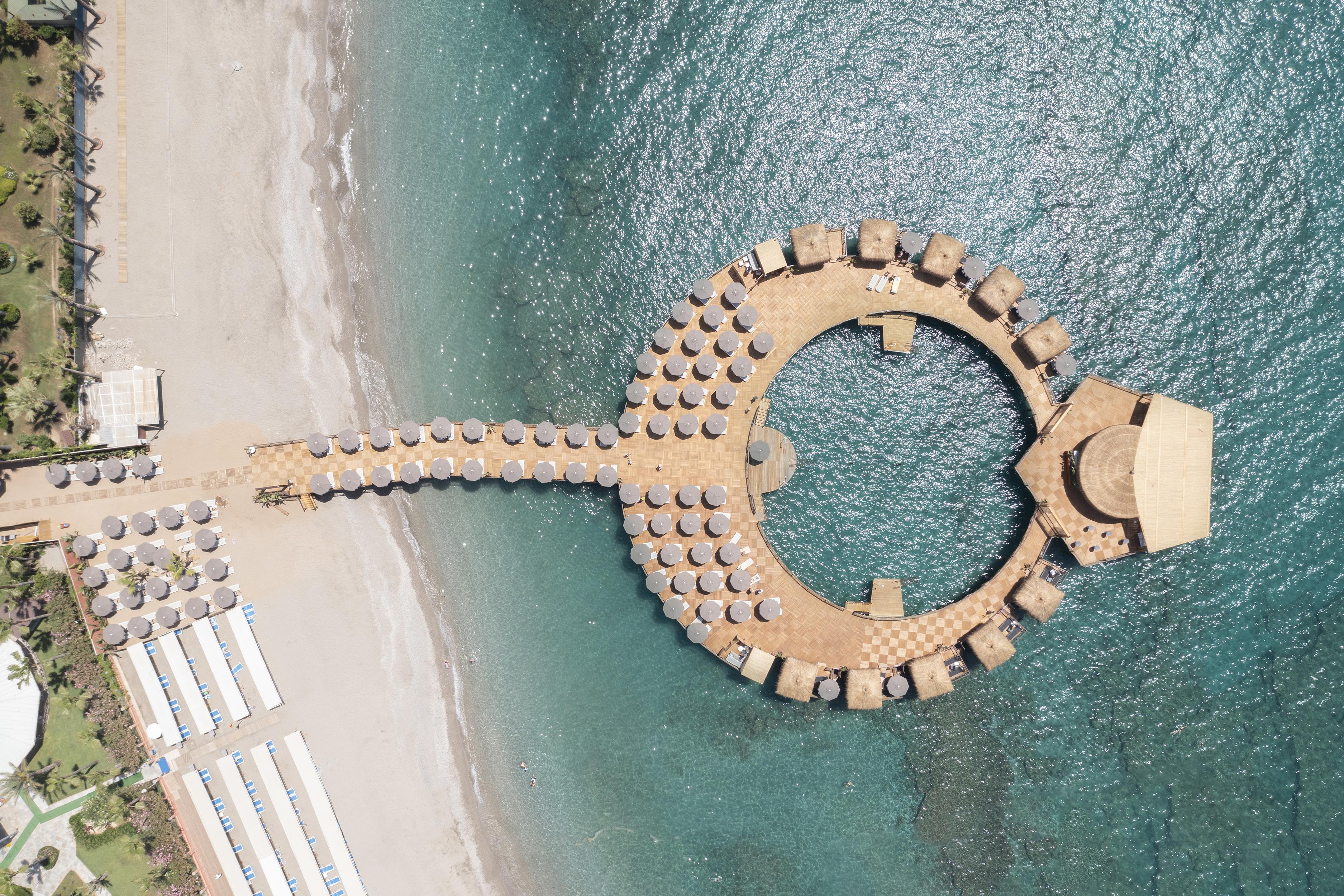 Blue Marlin Deluxe Spa & Resort Konakli Exterior photo Aerial view of the pier